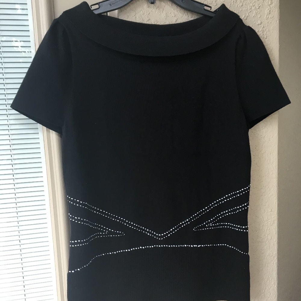 New Nygard Collection Sz.8 Black Sweater Top
